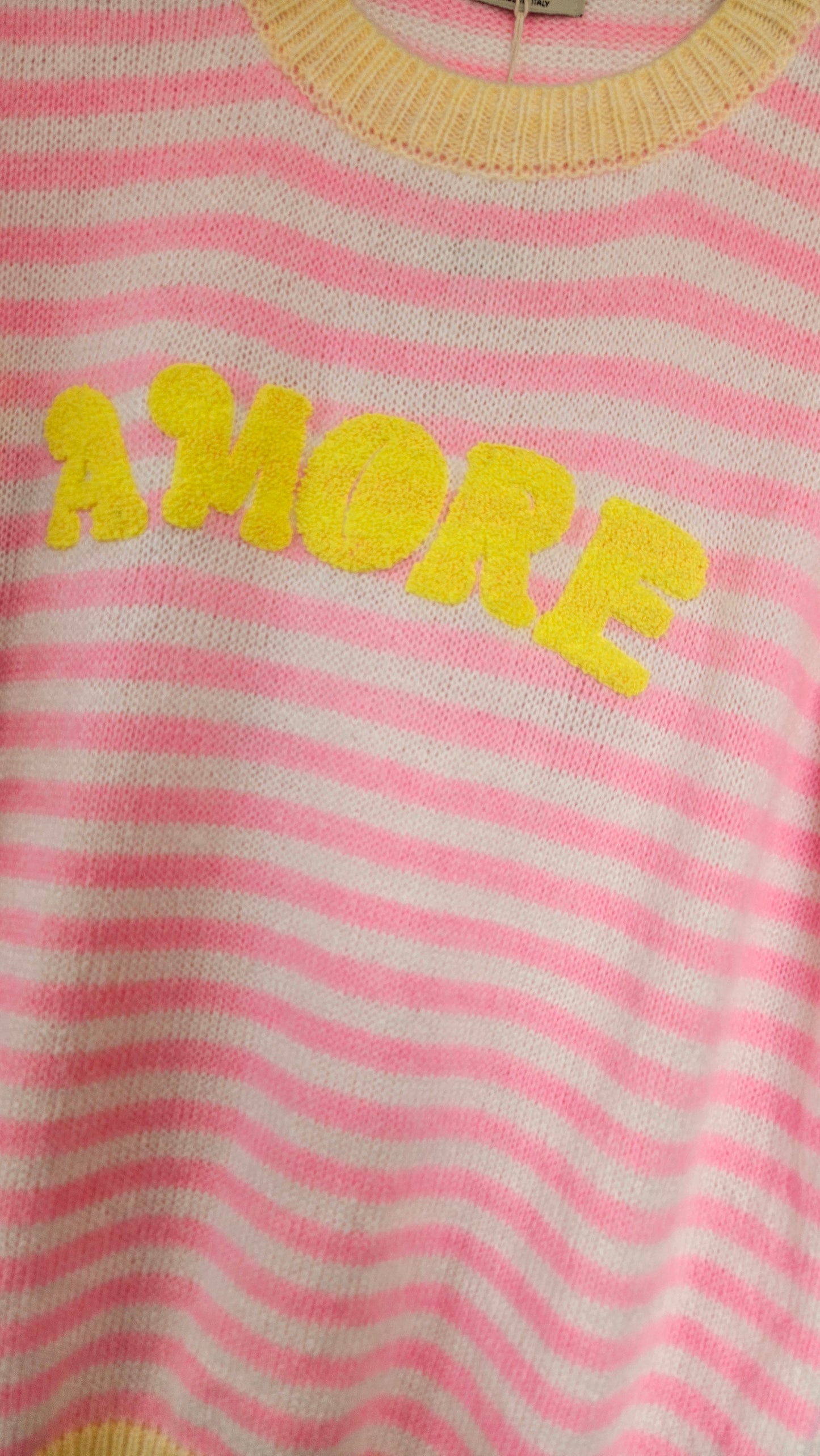 Pull Amore Rose/Jaune
