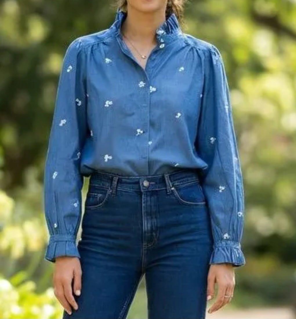 Chemise Jean Fleurs