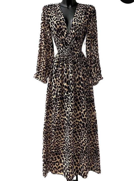 Robe longue Léopard ML