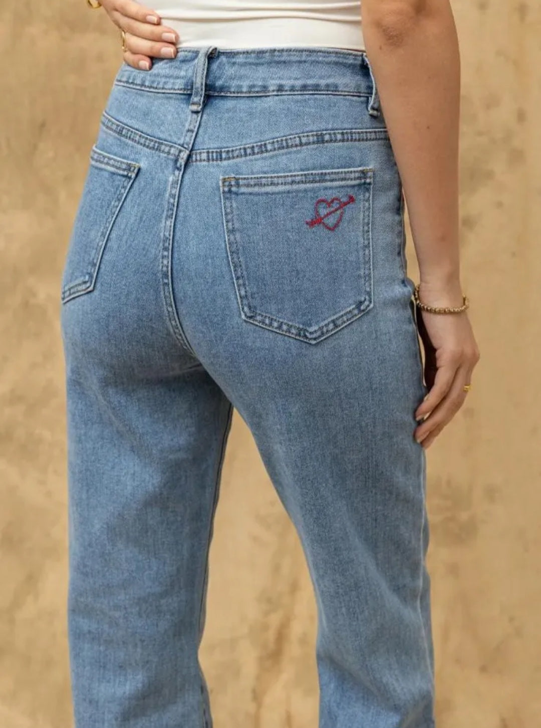 Jeans Straight Coeurs