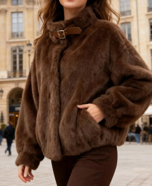 Veste/Manteau Marron Fourrure