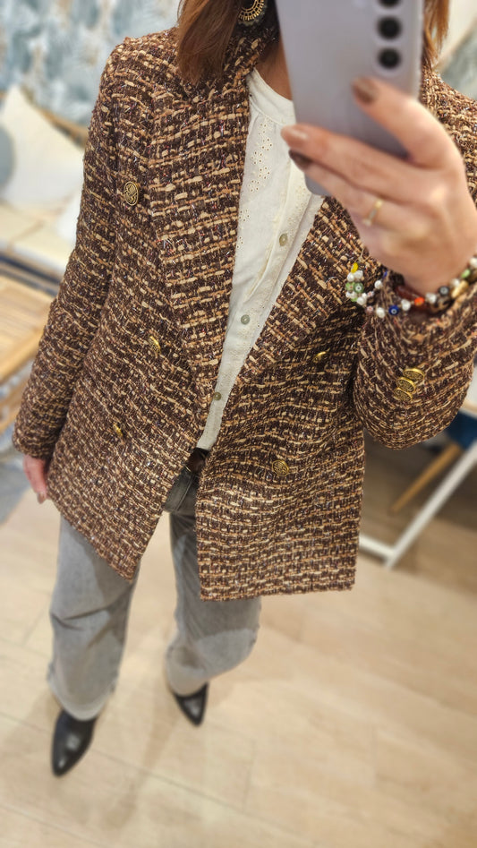 Veste Tweed marron