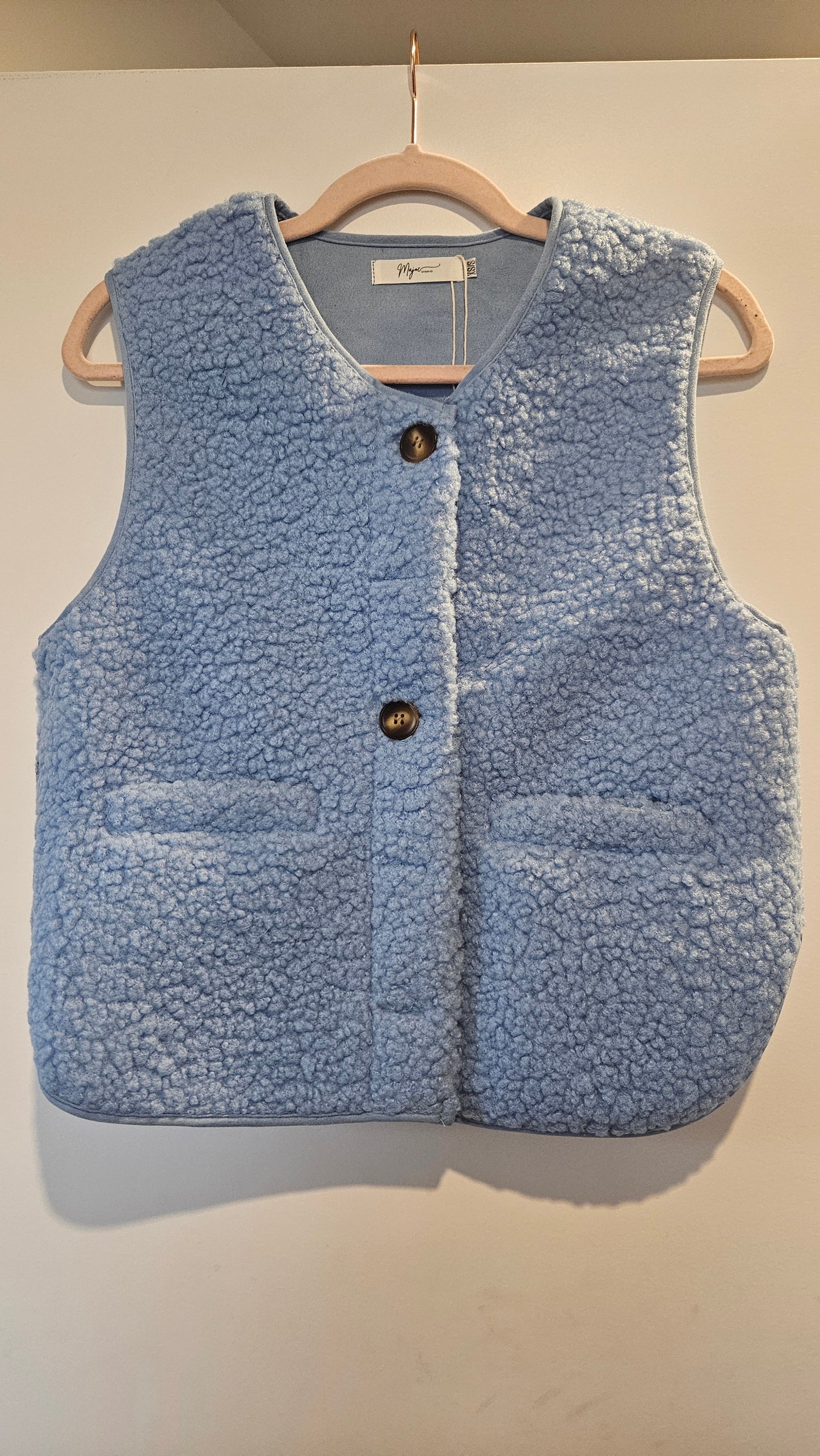 Gilet SM Bleu ciel Boutons