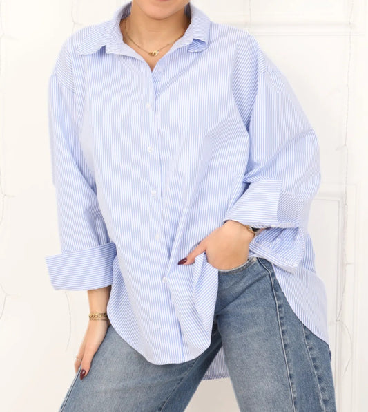 Chemise Bleue Bohême