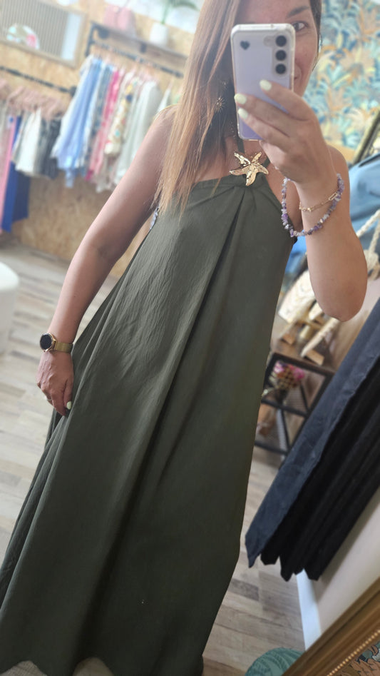 Robe longue Kaki