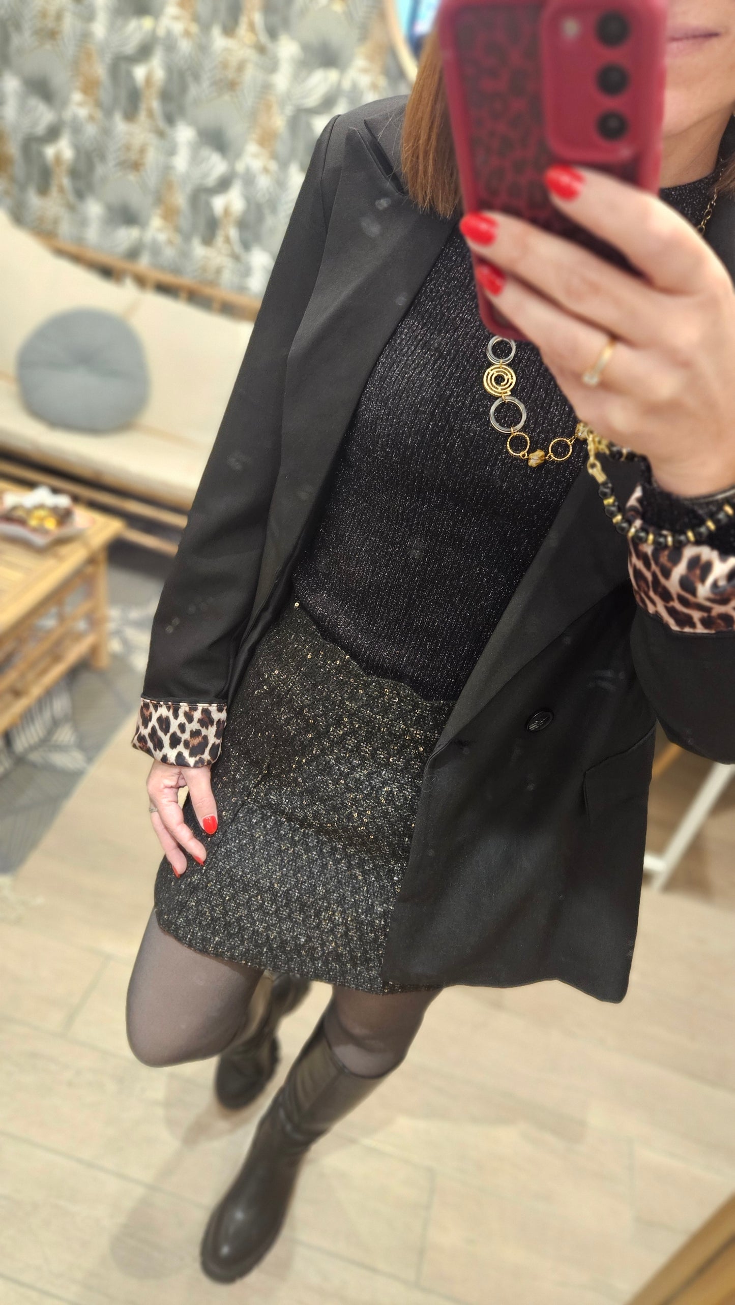 Jupe Noir paillettes