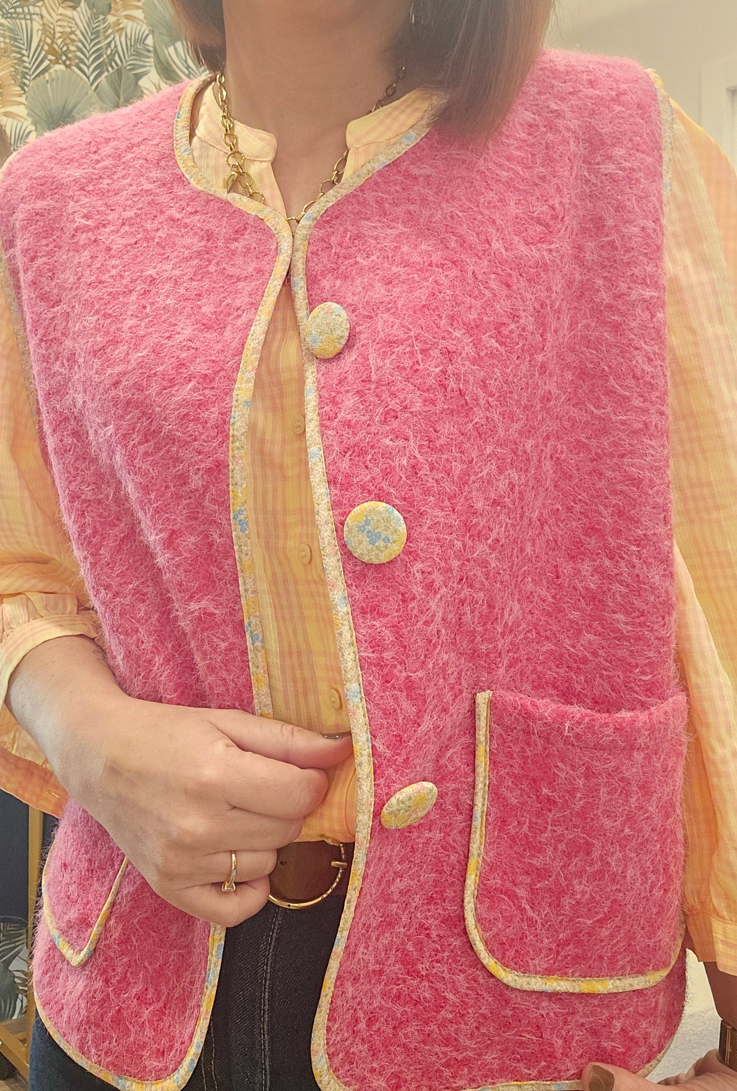 Gilet SM Rose Fushia Liberty