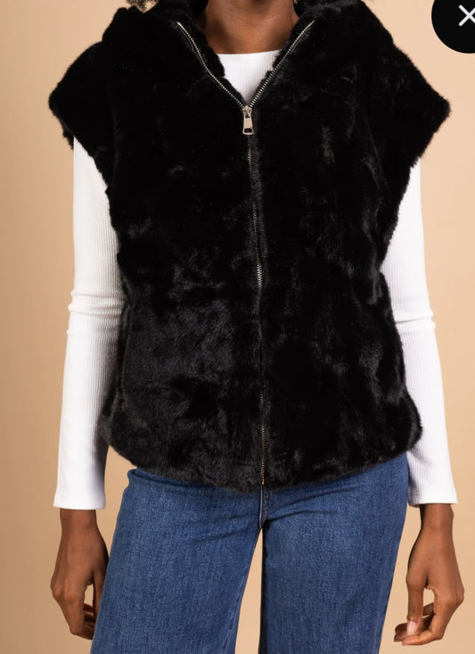 Gilet Fourrure SM Noir
