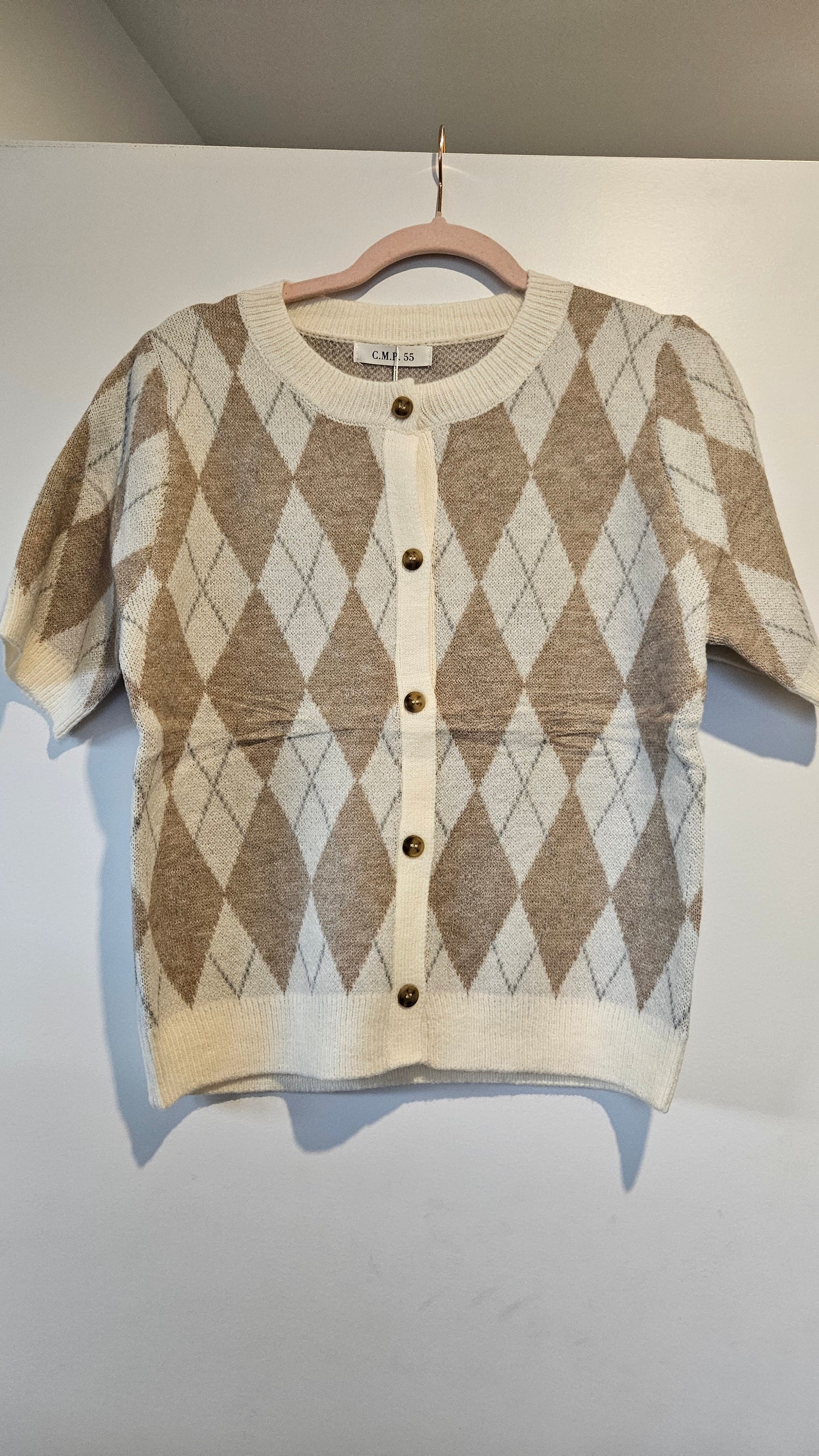 Pull losange MC Beige