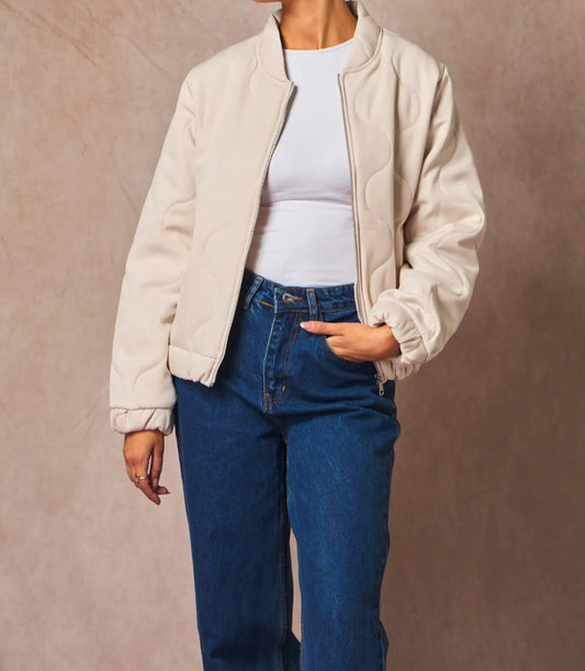 Bombers Matelassé Beige