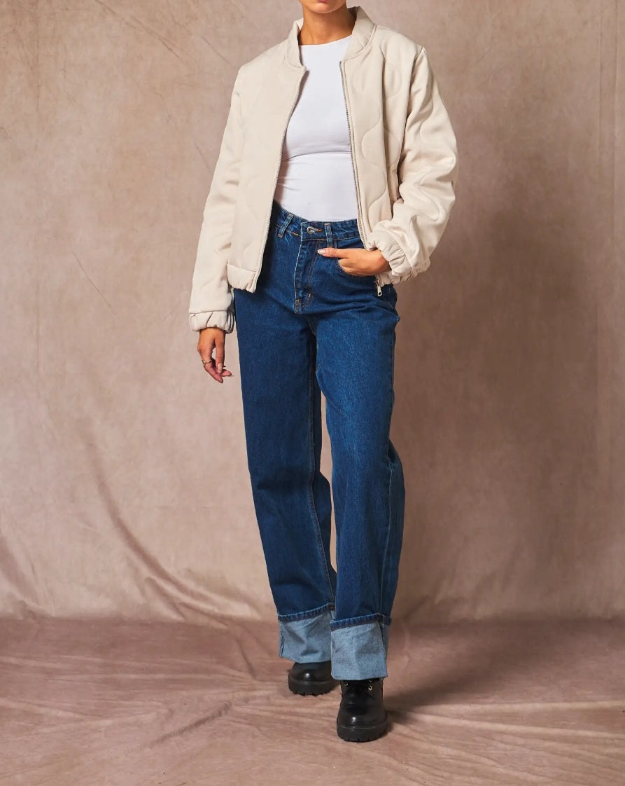 Bombers Matelassé Beige
