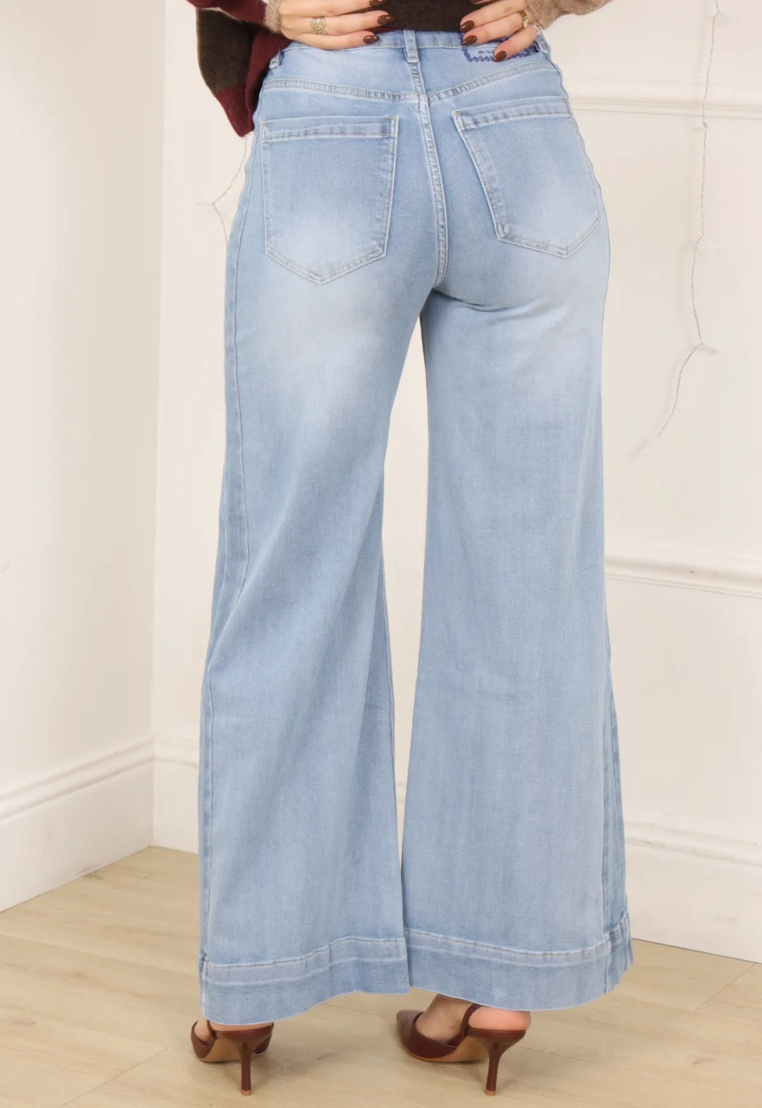 Jean Wideleg bleu clair