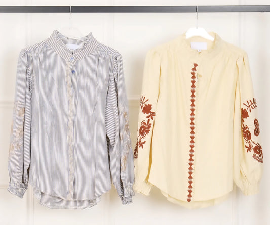 Blouse Ecru à rayures
