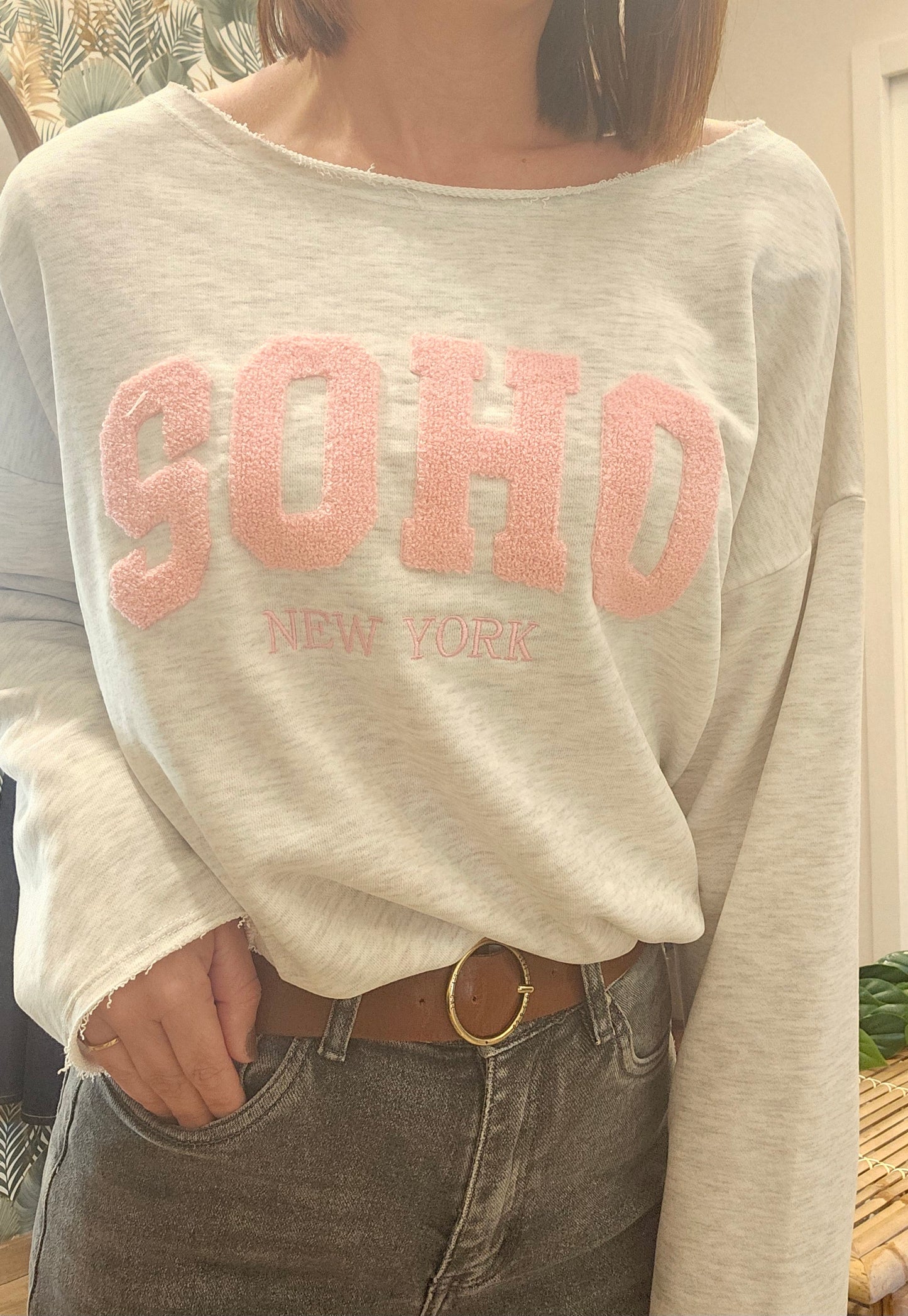 Sweat Gris/Rose SOHO
