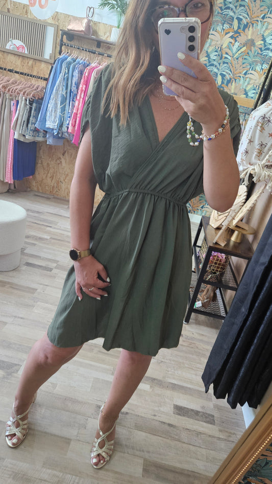 Robe courte Kaki