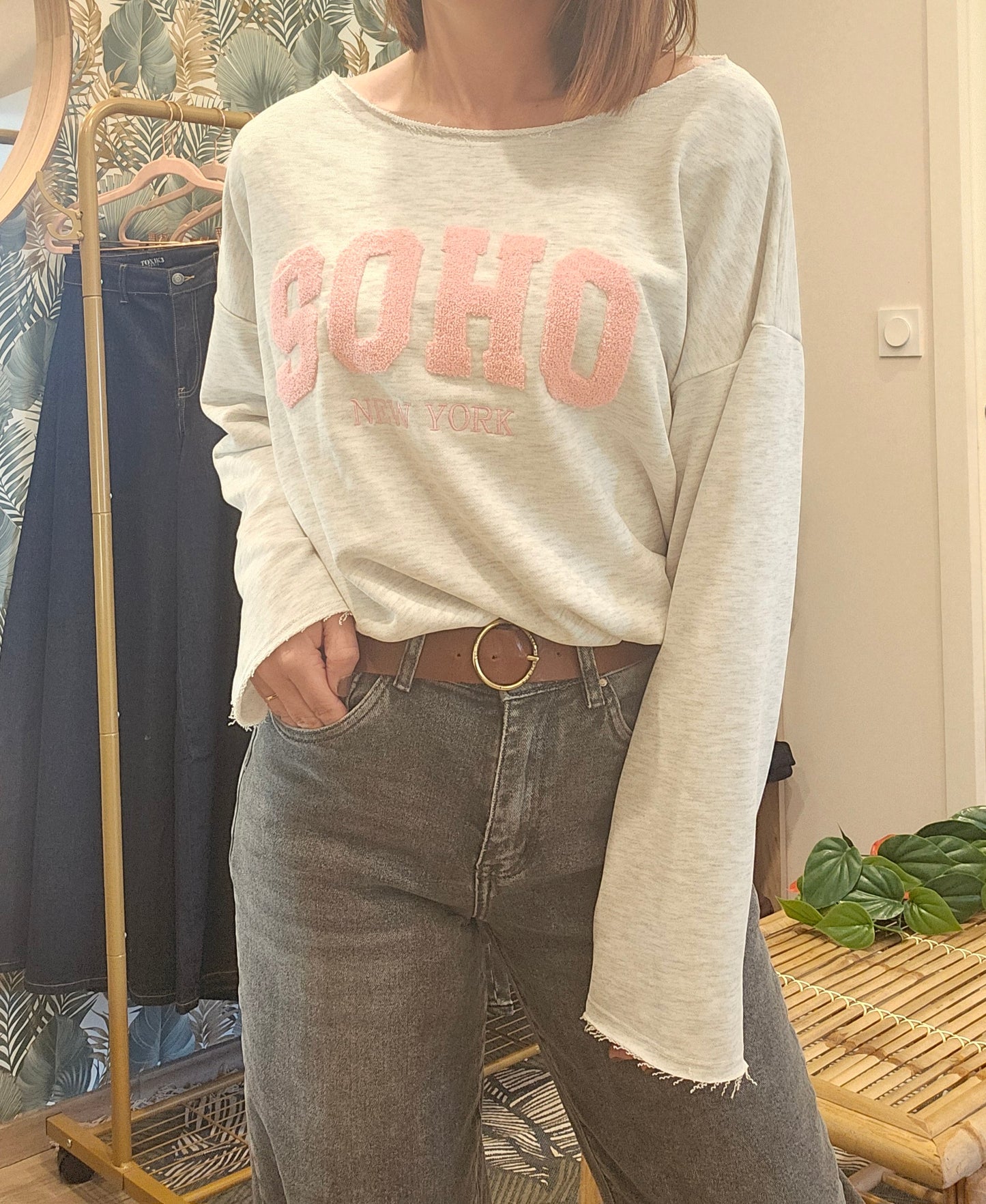 Sweat Gris/Rose SOHO