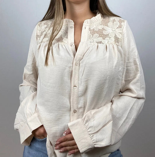 Blouse Ecru Fleurs