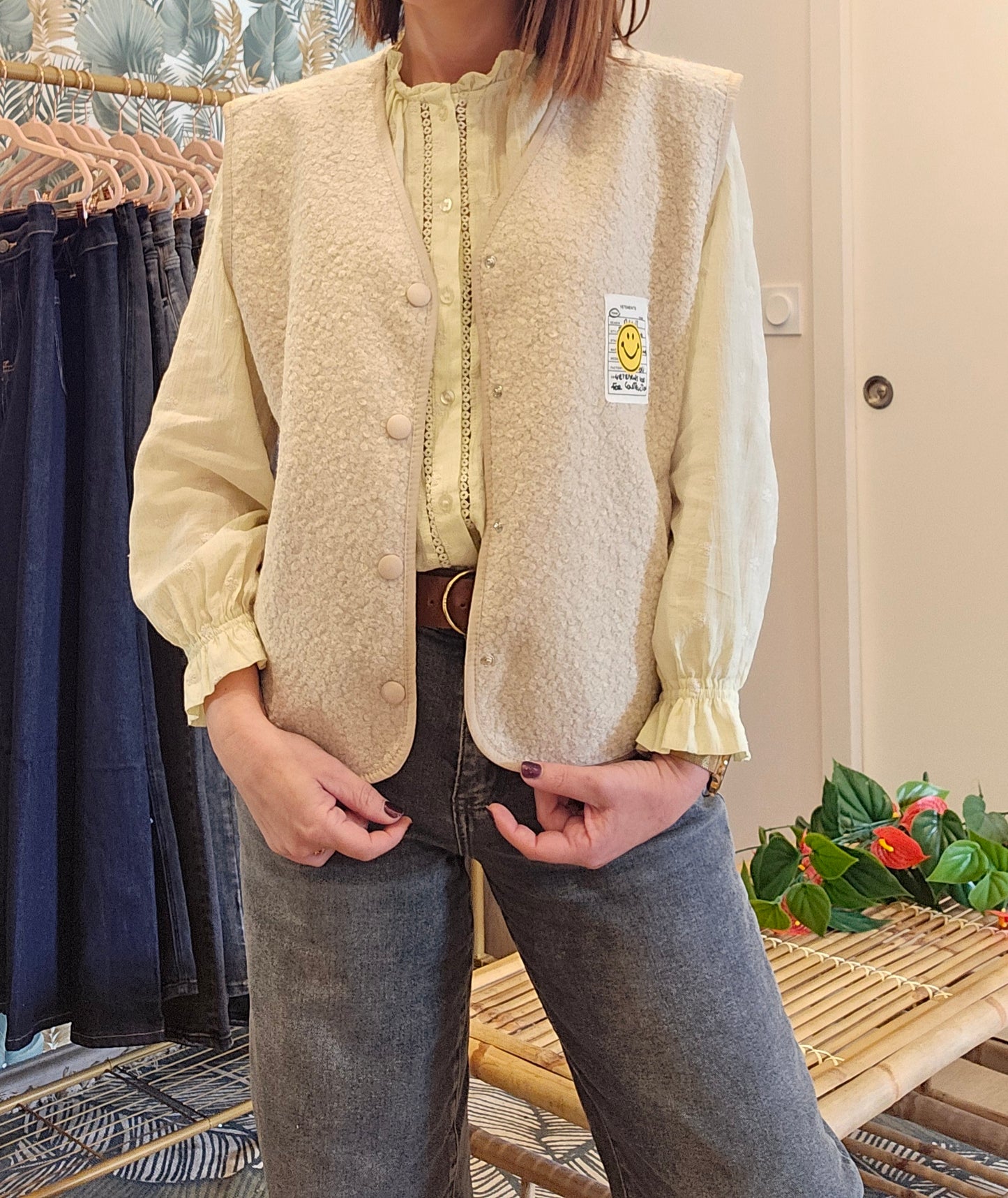 Gilet SM Smiley Beige