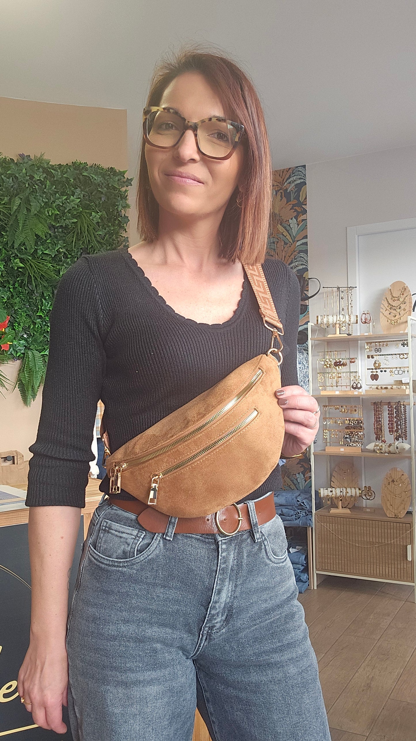 Sac banane Cognac Daim
