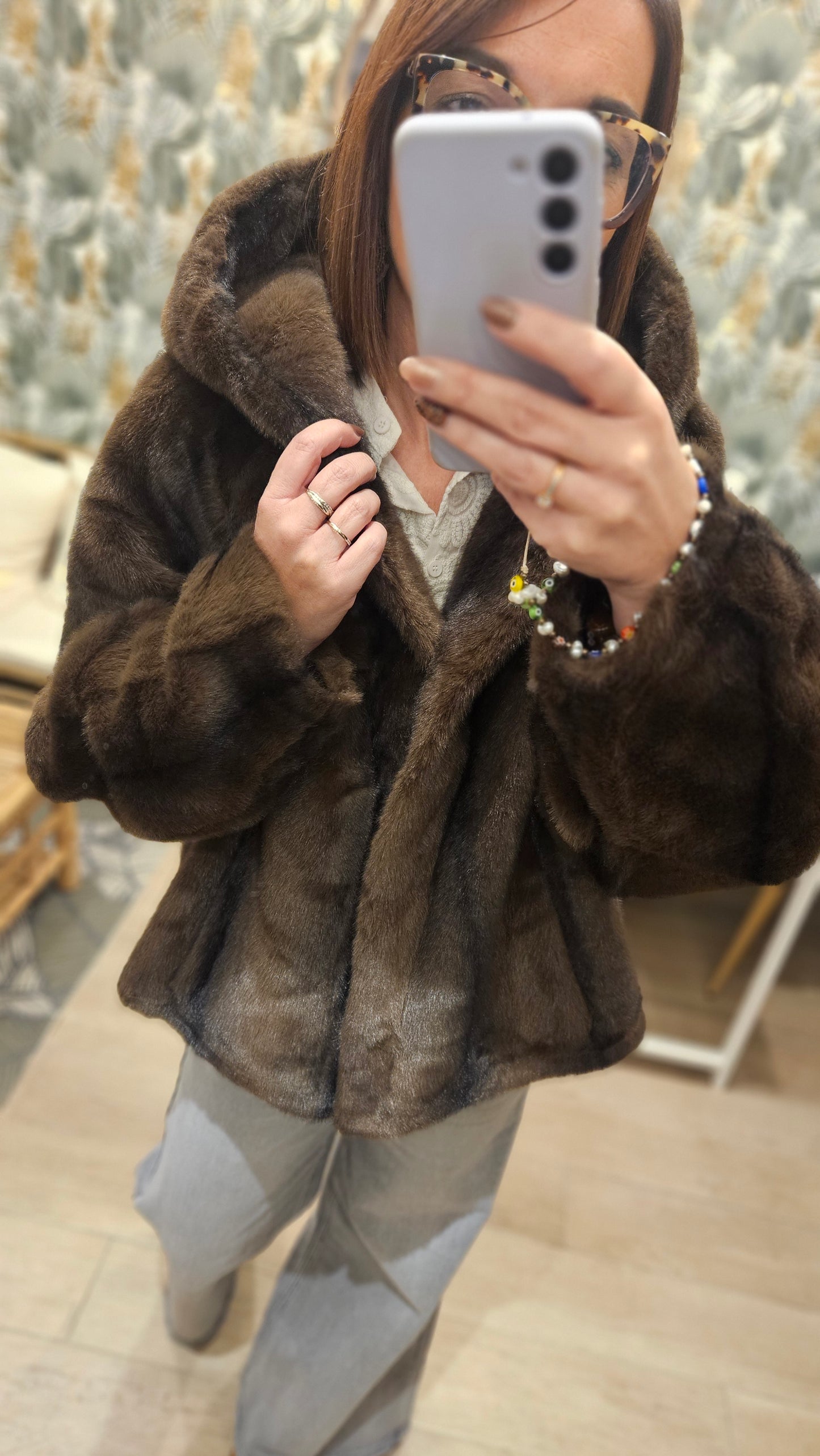 Manteau court fourrure Choco