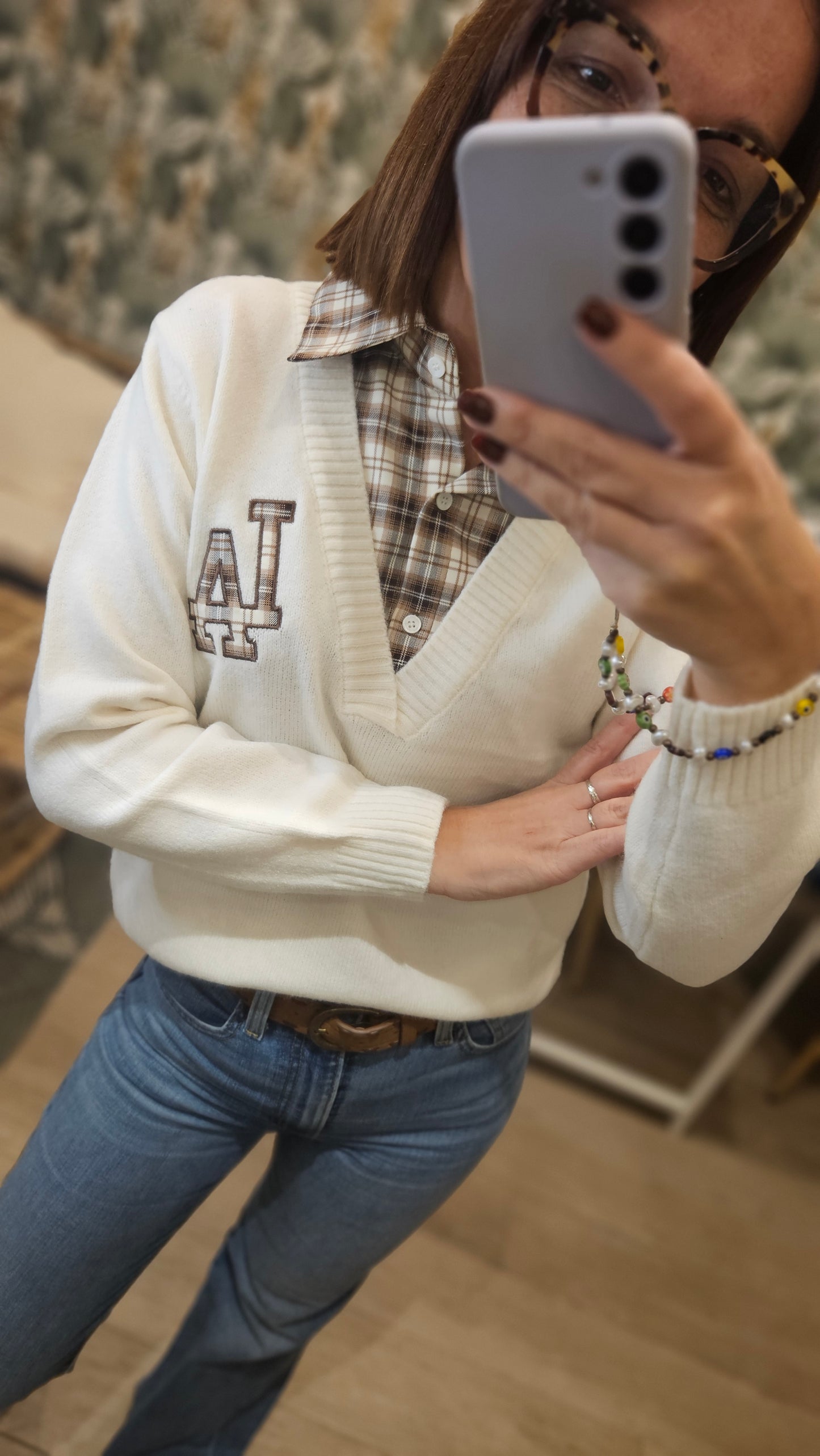 Pull/chemise beige