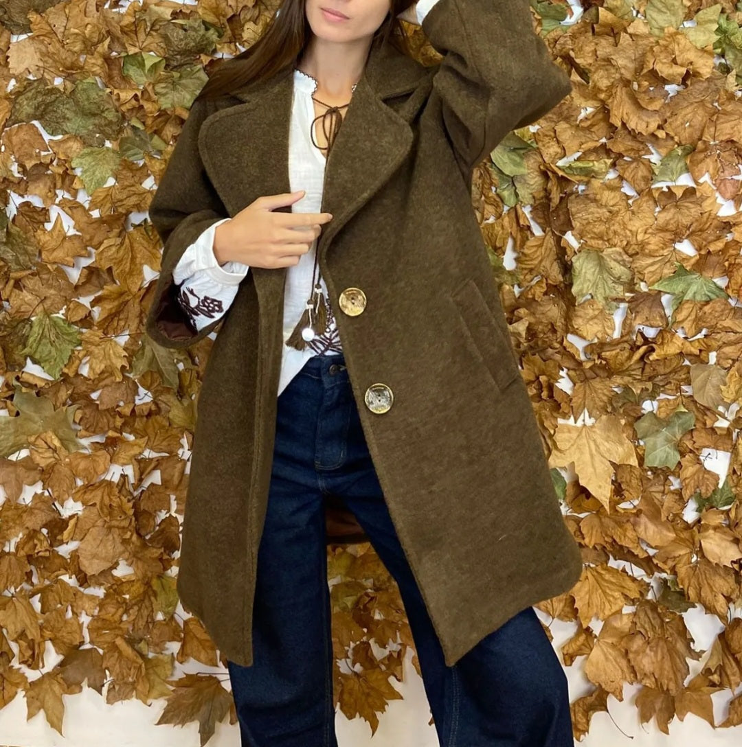 Manteau mi-long Choco