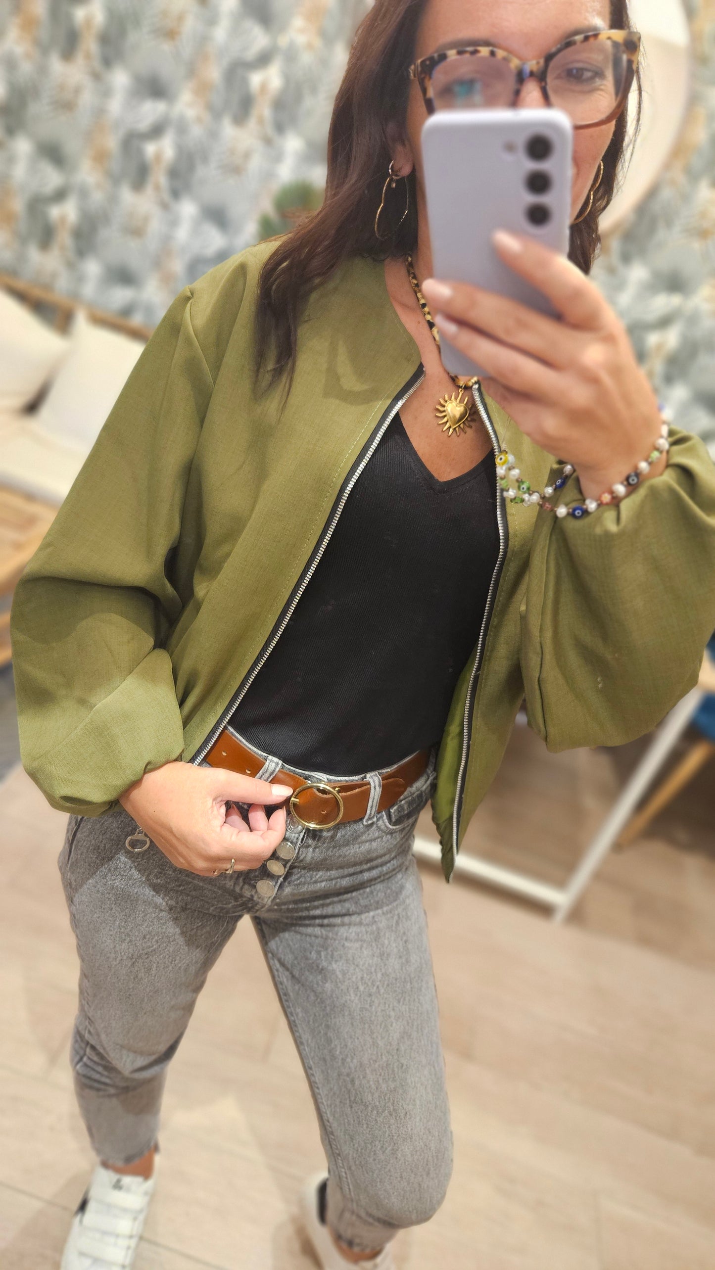 Veste Bomber Kaki