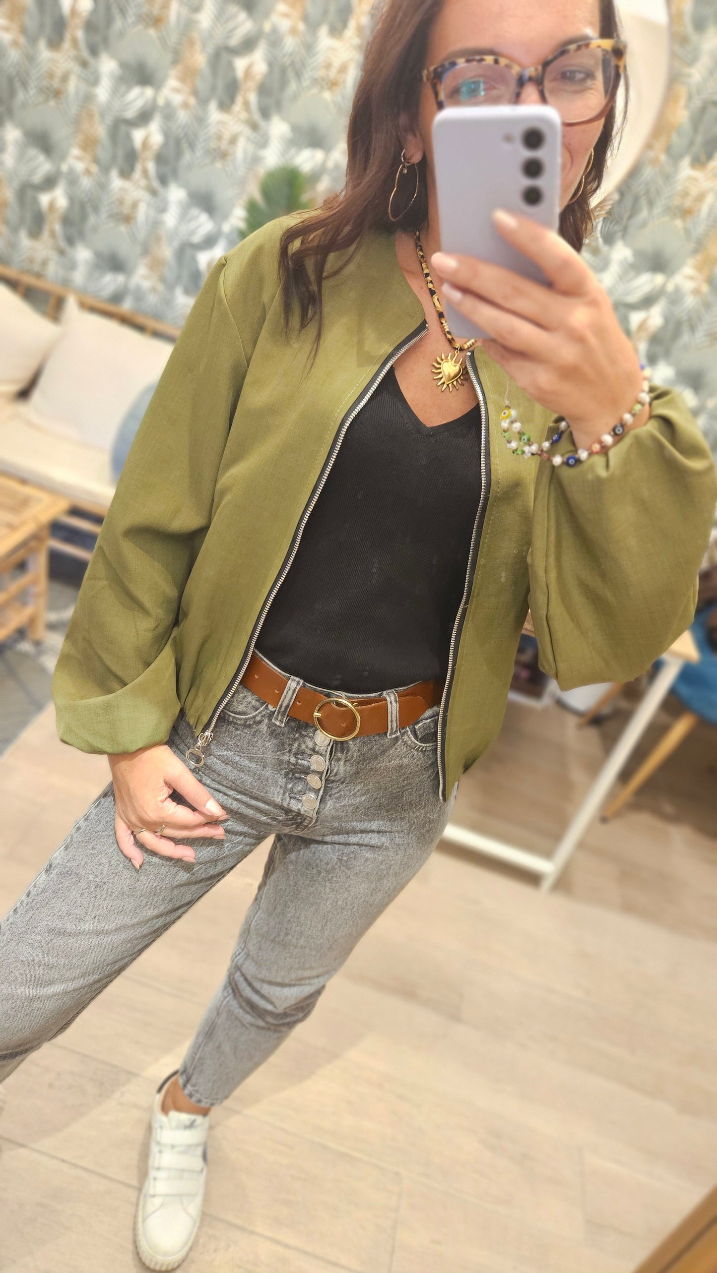 Veste Bomber Kaki