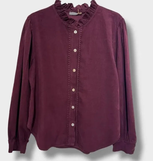 Chemise Bordeaux velours