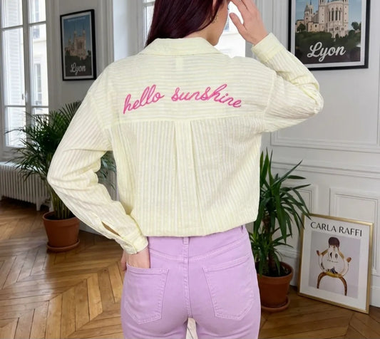 Chemise Jaune "Hello Sunshine"