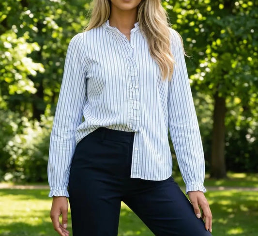 Chemise à rayures bleues