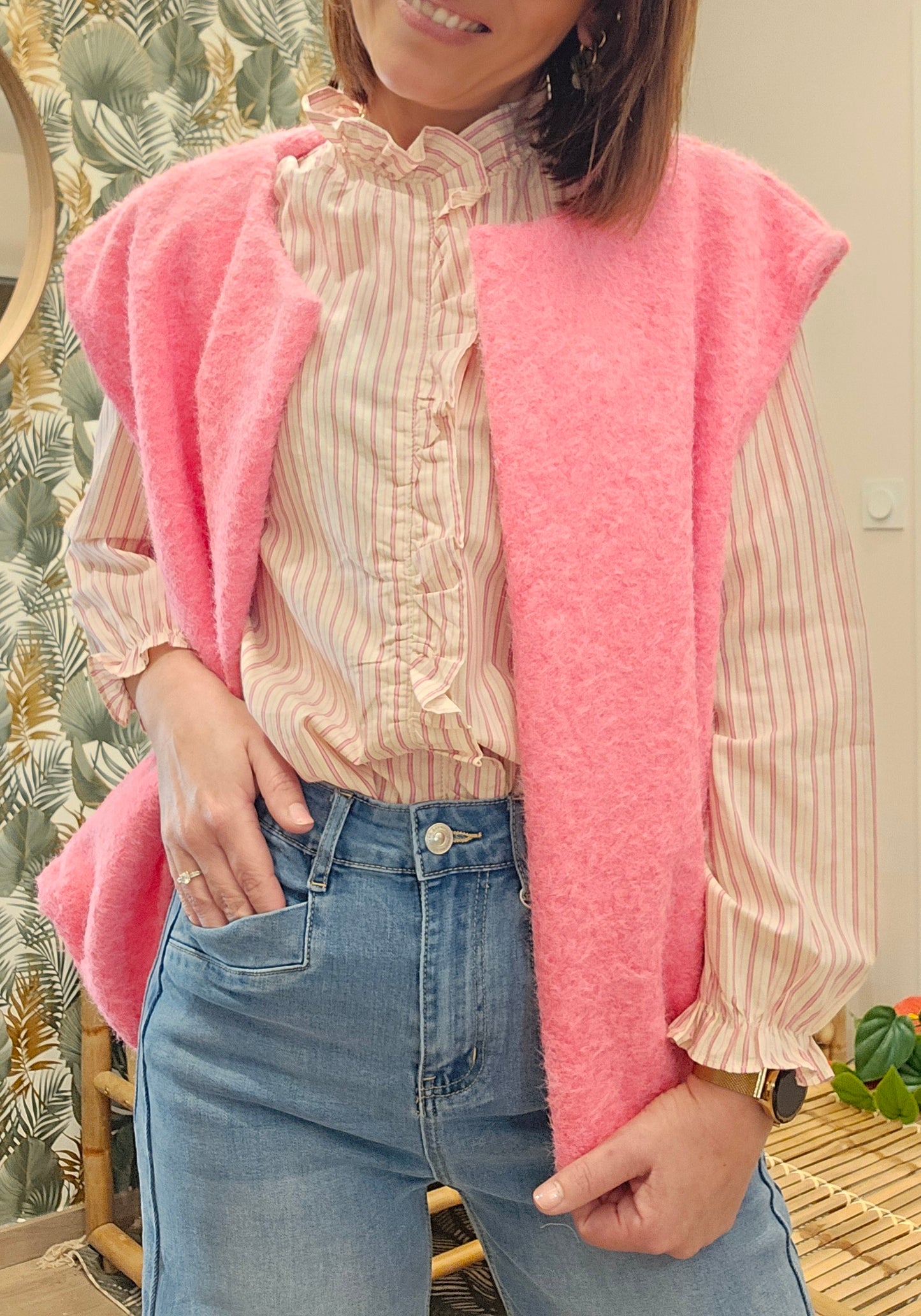 Gilet SM Rose Fluo