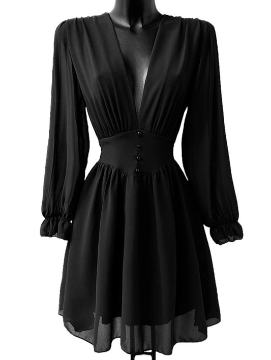 Robe mi-longue Noir ML