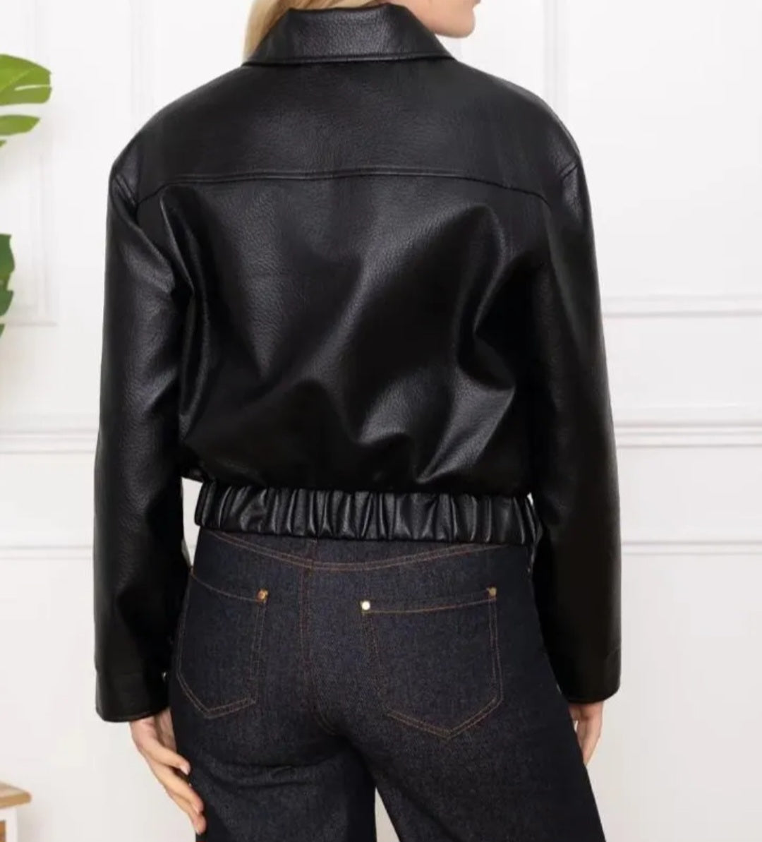 Veste Similicuir Noir