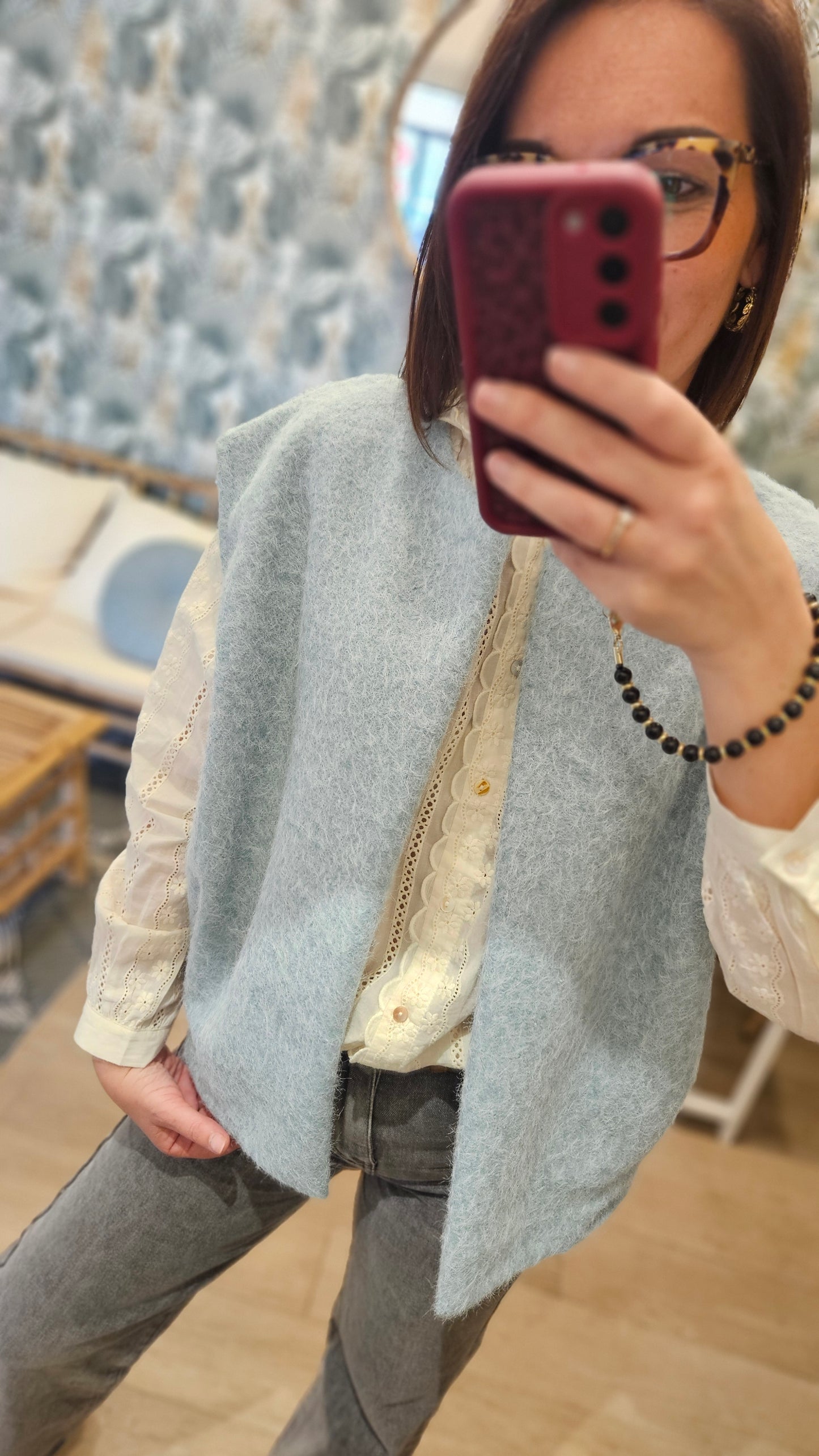 Gilet SM Bleu/gris