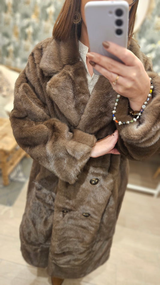 Manteau long fourrure Choco