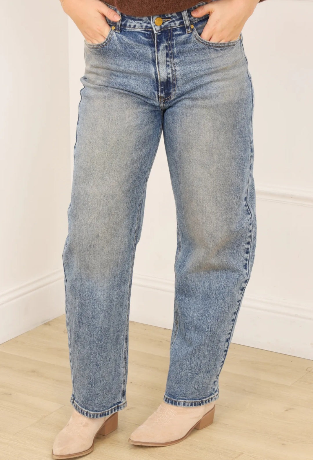 Jean Mom Bleu