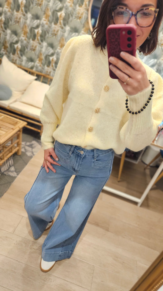 Gilet Jaune boutons dorés