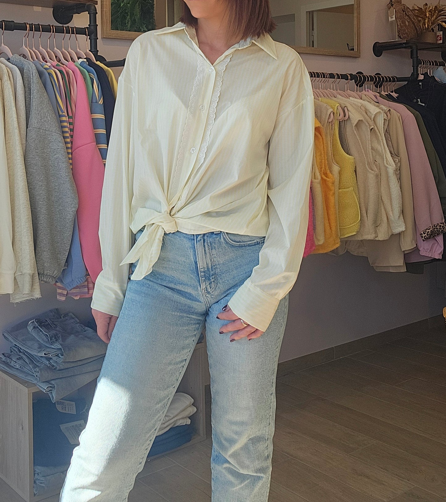 Chemise Rayée Jaune